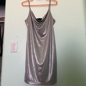 Cowl Neck Shimmery Dress